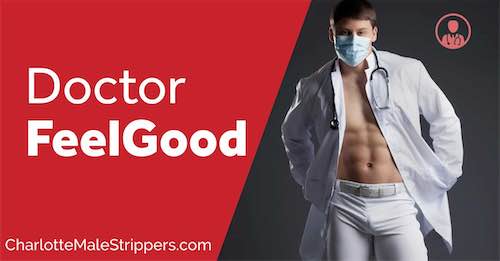 Doctor Feelgood male stripper outfit A sexy doctor costume, a favorite in the male stripper wear collection